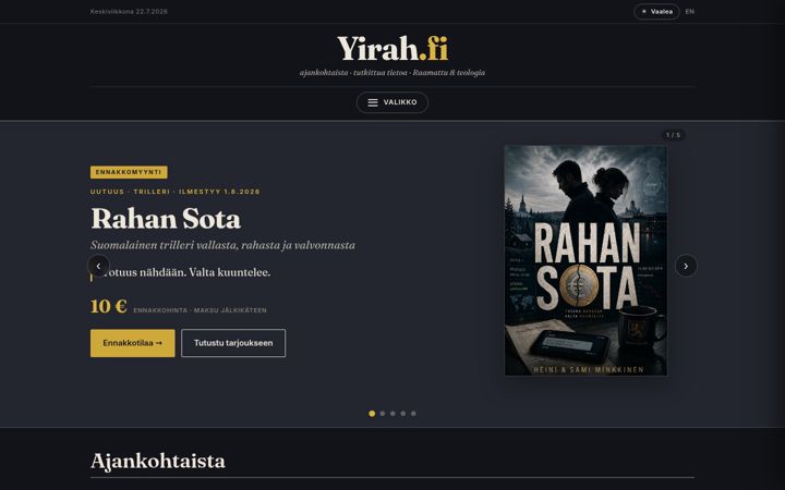 Screenshot of yirah.fi