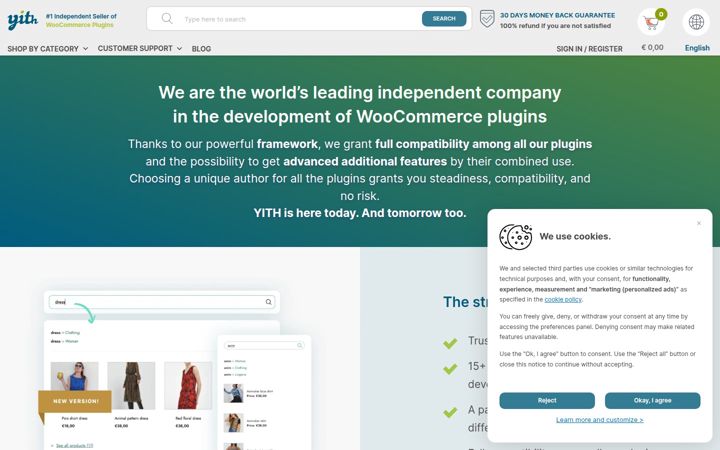 Captura de pantalla de yithemes.com