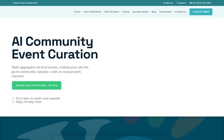 Screenshot of yodel.today