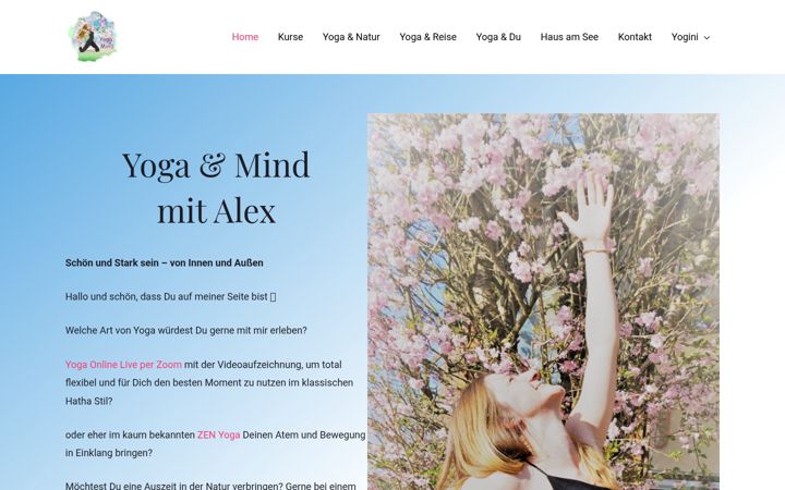Screenshot of yogaandmind.de