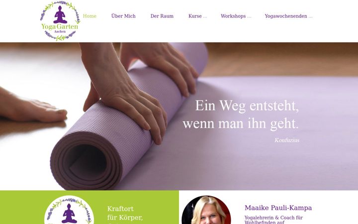 Skjermbilde av yogagarten-aachen.de