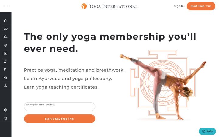 Screenshot of yogainternational.com