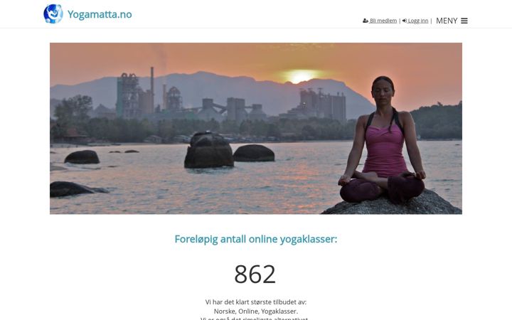 Ekrānuzņēmums no yogamatta.no
