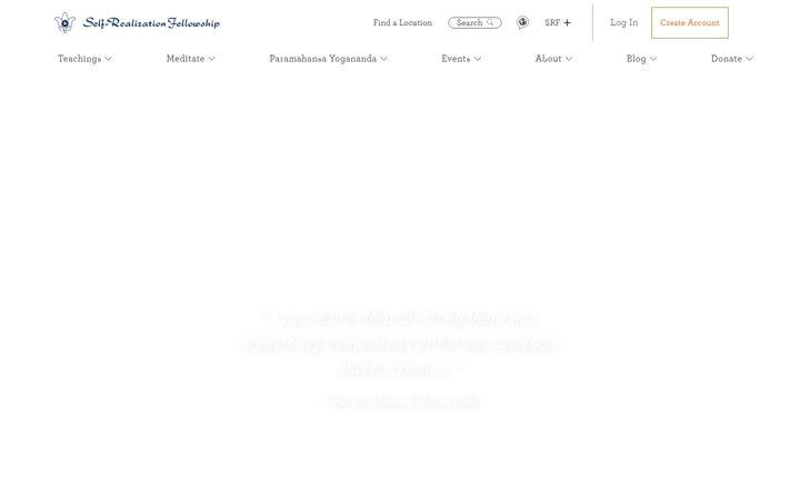 Screenshot of yogananda.org