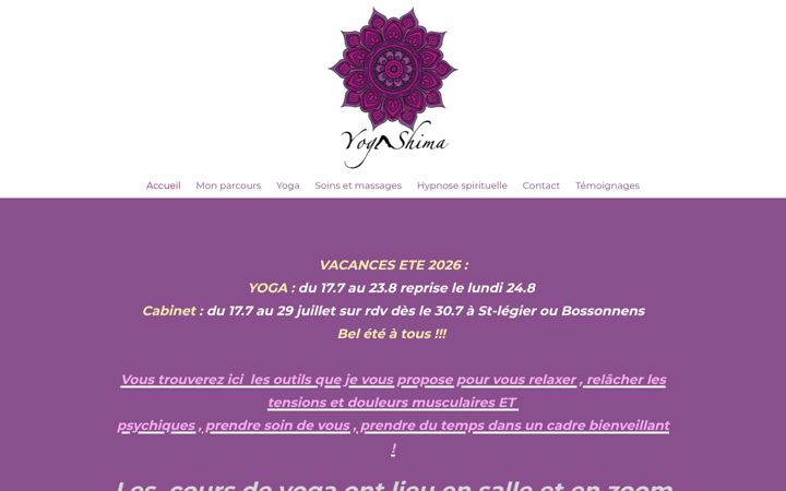 Screenshot ta' yogashima.ch