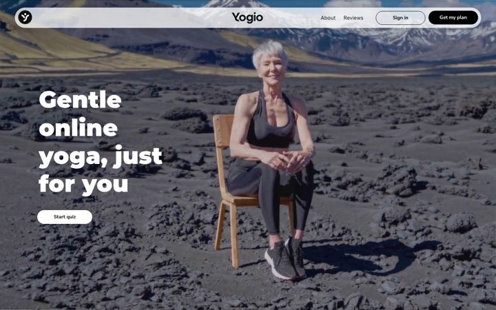Screenshot του yogio.net