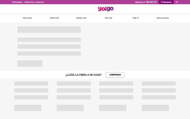 Screenshot of yoigo.com