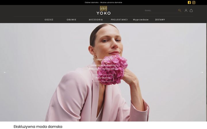 Screenshot van yokomoda.pl