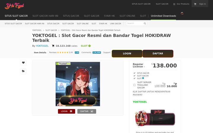 Screenshot of yoktogel-mobile.com