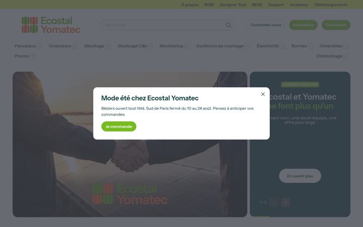 Skjámynd af yomatec.com