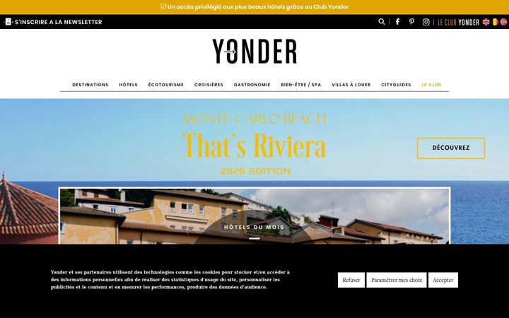 Screenshot of yonder.fr