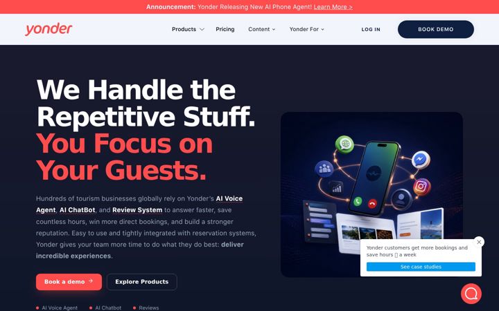 Screenshot of yonderhq.com