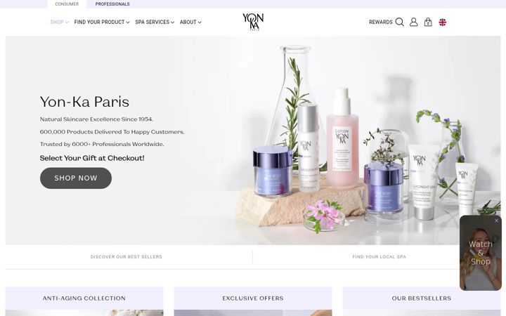 Screenshot of yonka.com