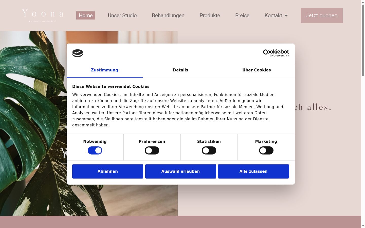 Skjermbilde av samtykkebanneret slik det vises før noen interaksjon