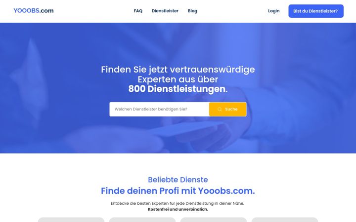 Screenshot of yooobs.com