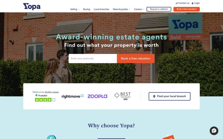 Screenshot of yopa.co.uk