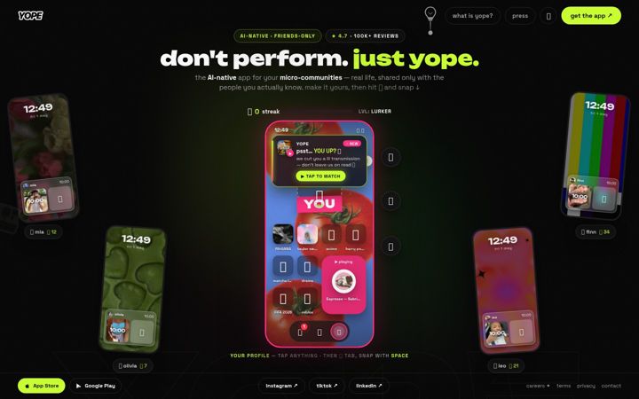 Screenshot of yope.app