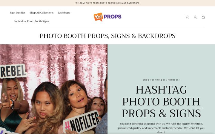 Screenshot of yoprops.com