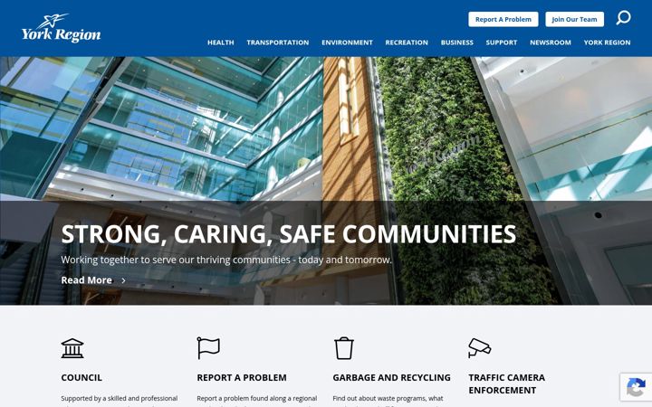 Screenshot of york.ca