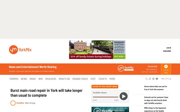 Screenshot of yorkmix.com