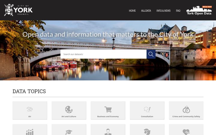 Screenshot von yorkopendata.org