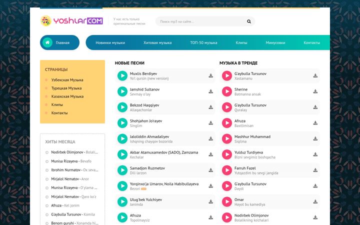 Screenshot of yoshlar.com