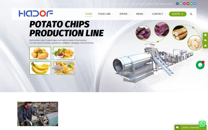 Kuvakaappaus sivustosta yotomachinery.com