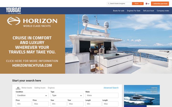 Screenshot of youboat.com
