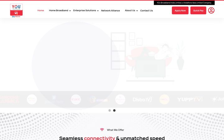 Snimka zaslona za youbroadband.in