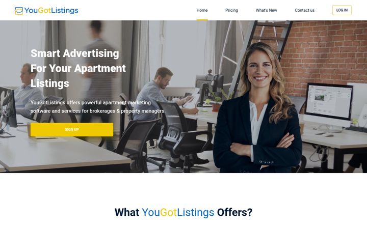 Screenshot of yougotlistings.com