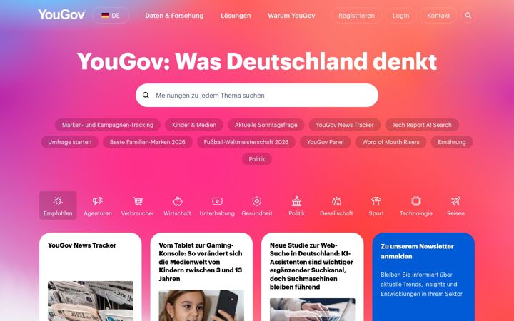 Screenshot of yougov.de