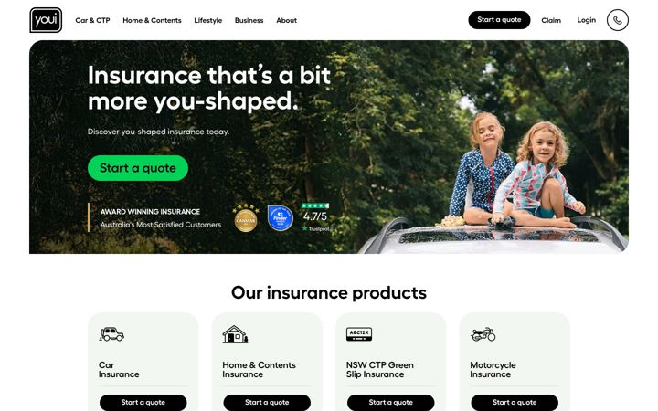 Screenshot of youi.com.au