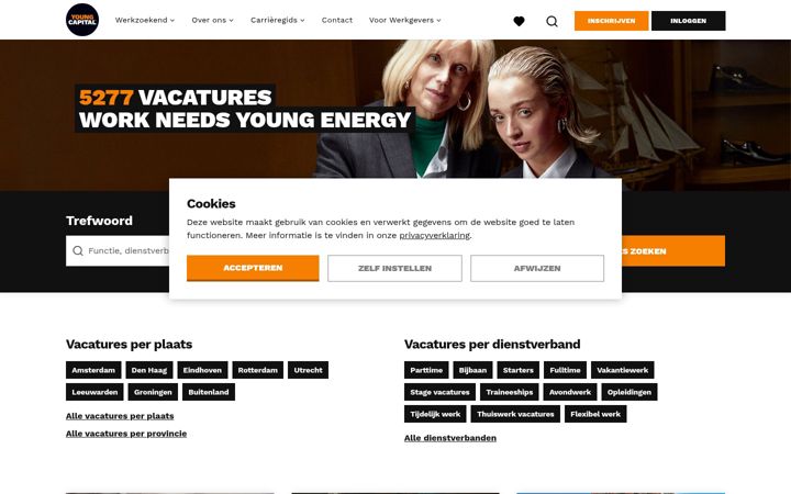 Screenshot of youngcapital.nl