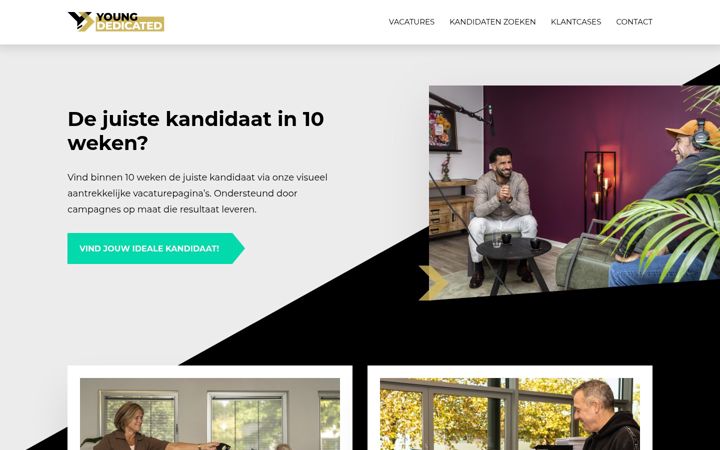 Screenshot stránky youngdedicated.nl