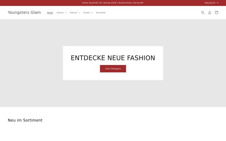 Screenshot of youngstersglam.store