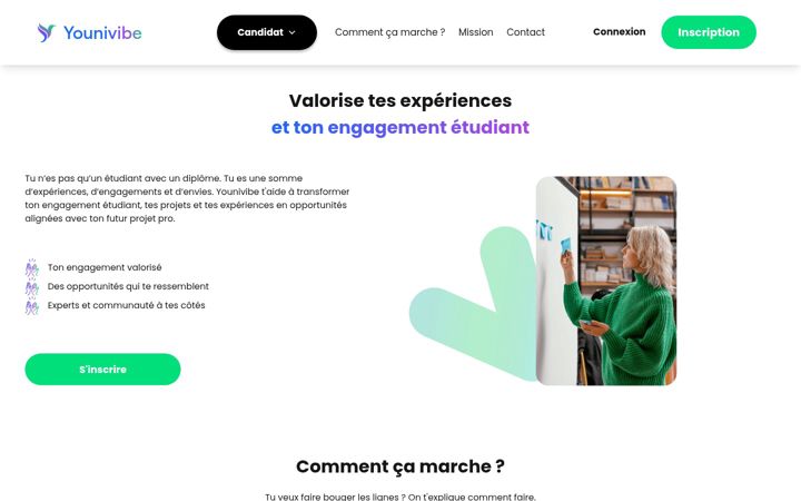 Screenshot of younivibe.fr