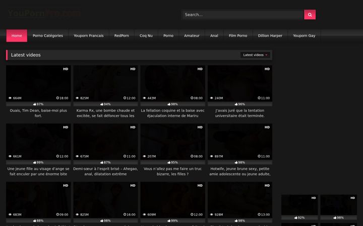 Screenshot of youpornpro.com