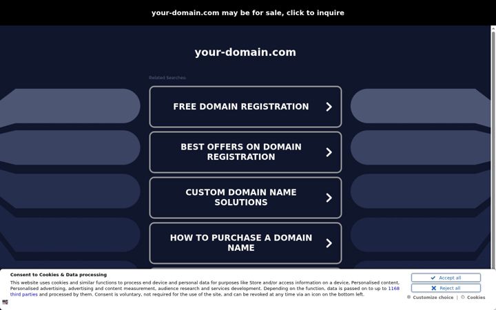 Екранна снимка на your-domain.com