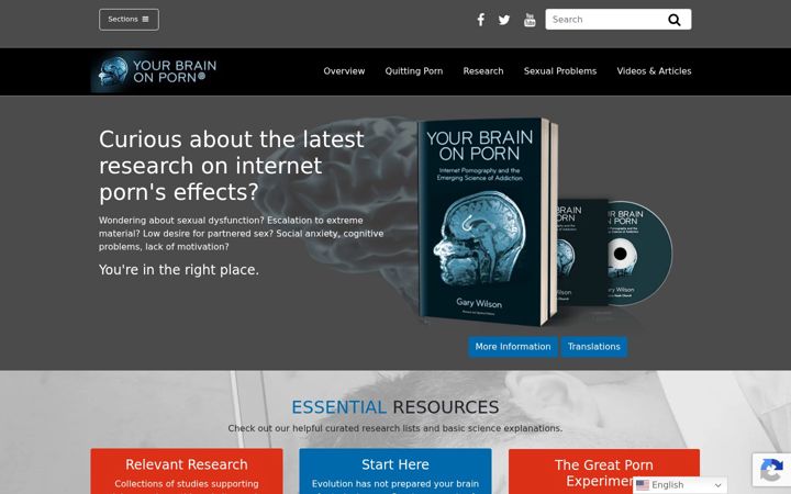 Screenshot of yourbrainonporn.com