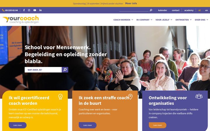 Screenshot of yourcoach.be