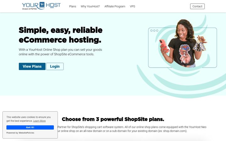 Screenshot of yourhost.com