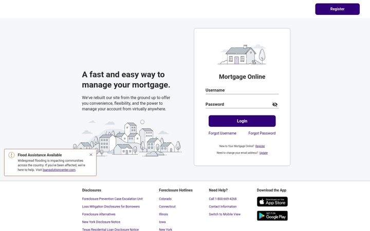 Ekraanipilt saidist yourmortgageonline.com