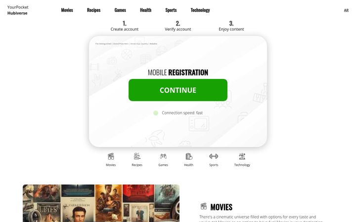 Screenshot of yourpockethub.com