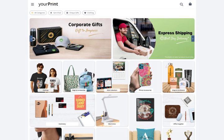 Screenshot of yourprint.in