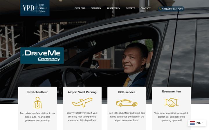 Snímek obrazovky yourprivatedriver.nl