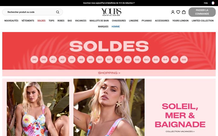 Screenshot of yoursgrandestailles.fr