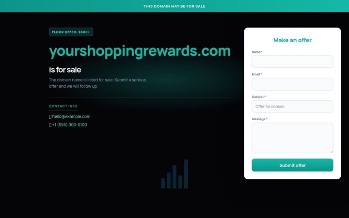 Ekraanipilt saidist yourshoppingrewards.com