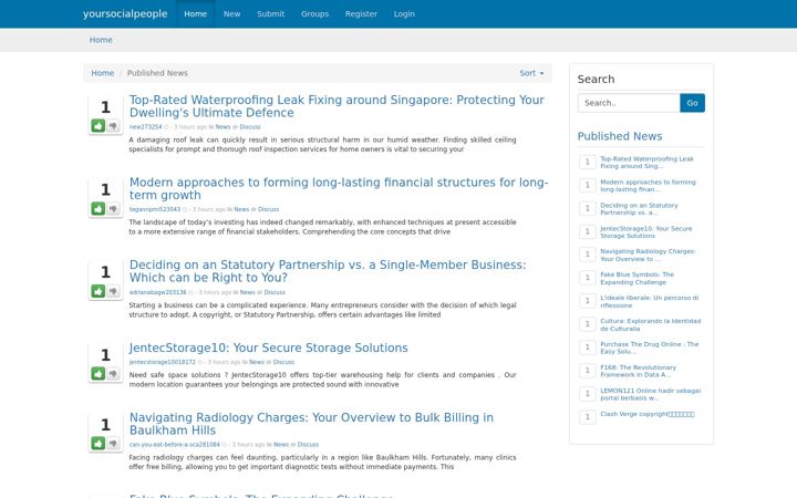 Screenshot of yoursocialpeople.com