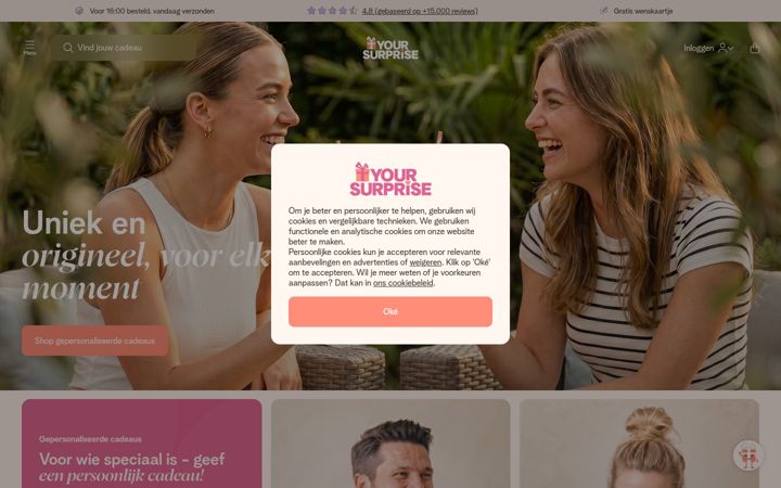Screenshot of yoursurprise.nl