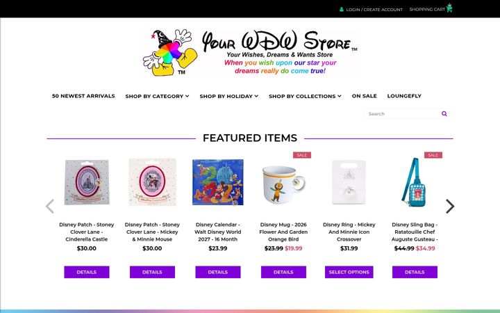 Screenshot of yourwdwstore.net